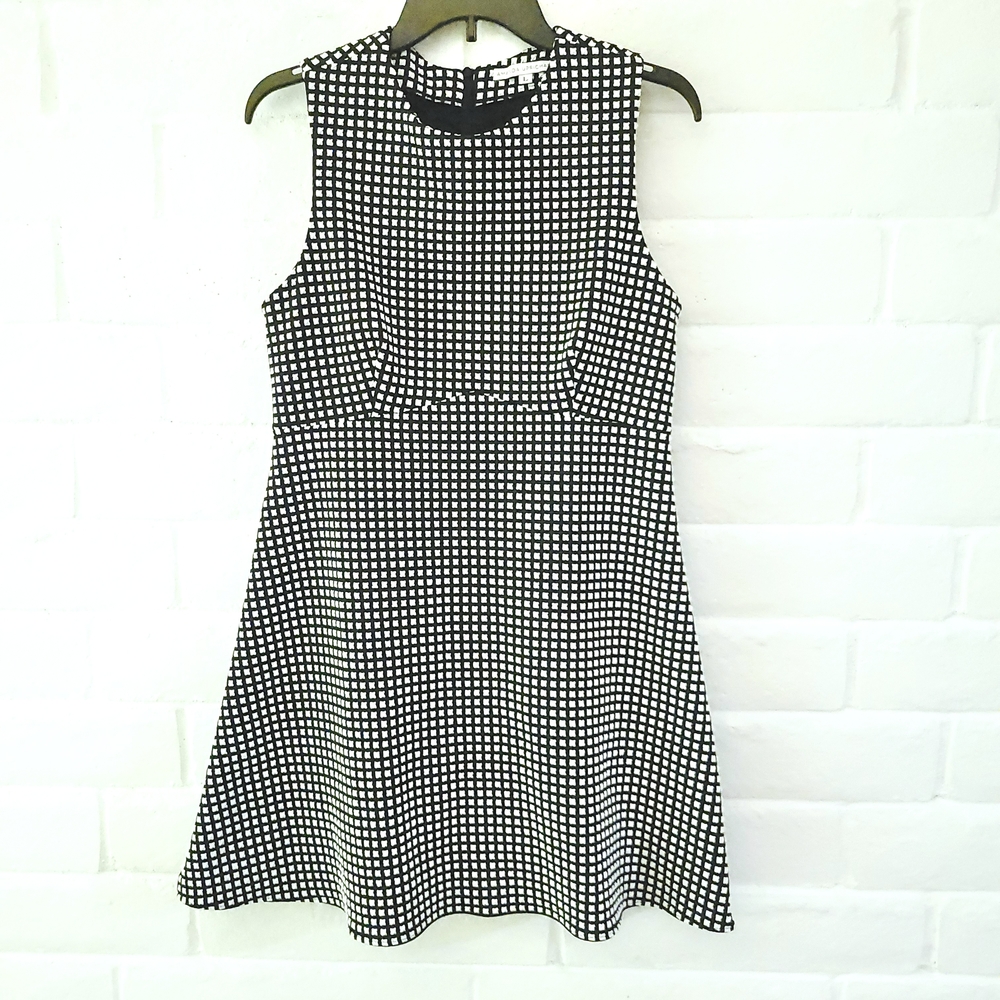 Amanda Uprichard Black and White Patterned Dress